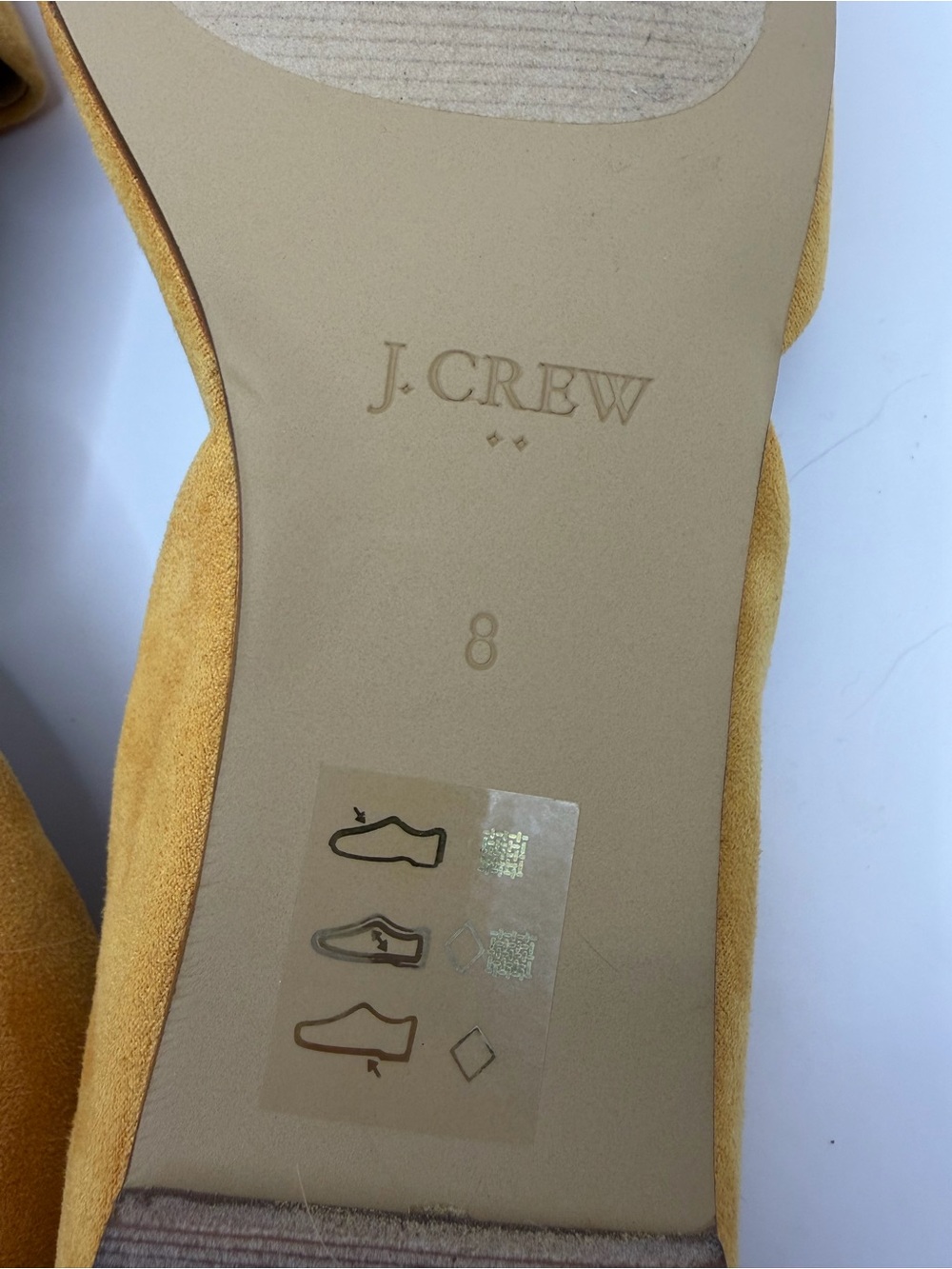 J. Crew Mustard Yellow Pointed Suede D'Orsay Flats - Picture 3 of 3